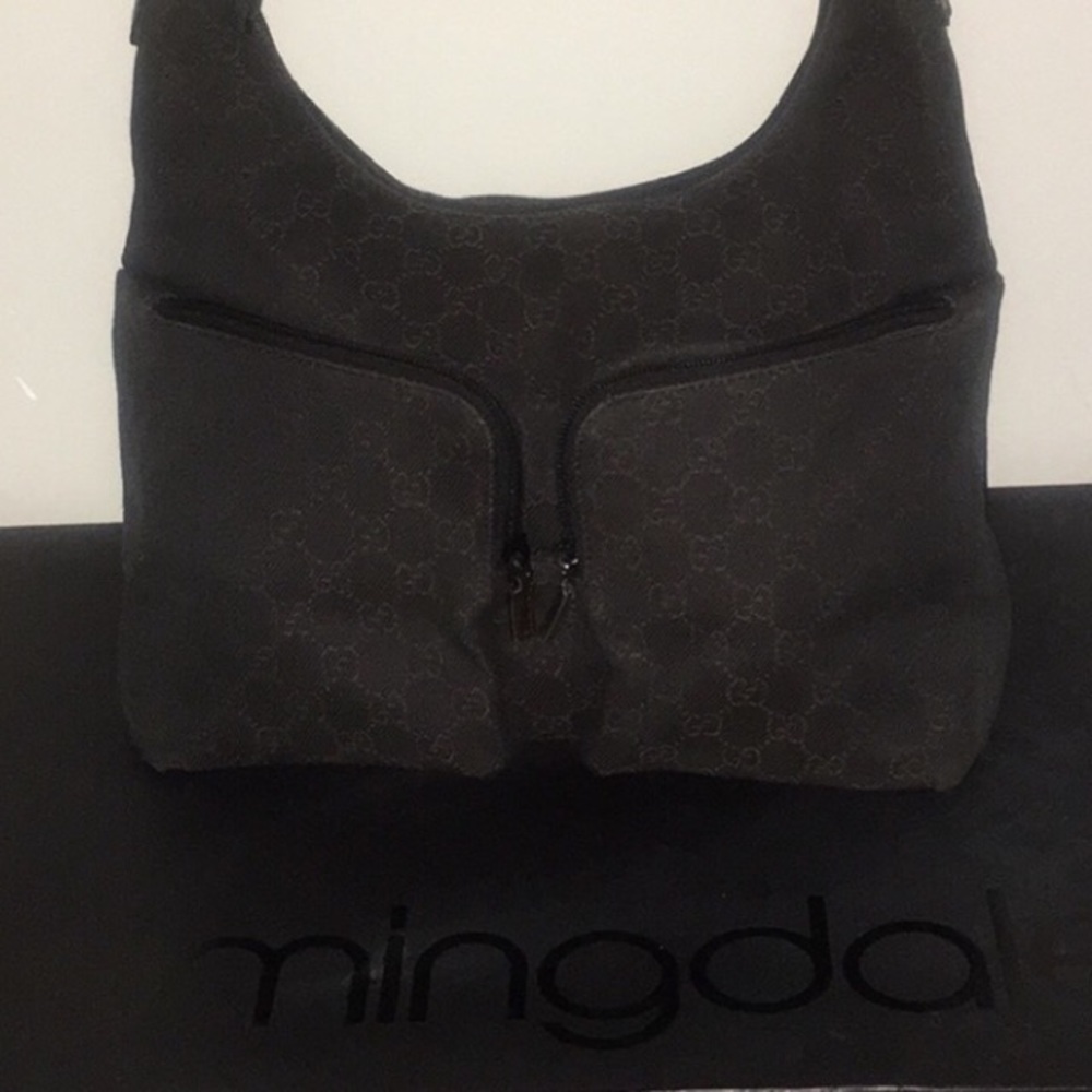 Gucci canvas hobo bag